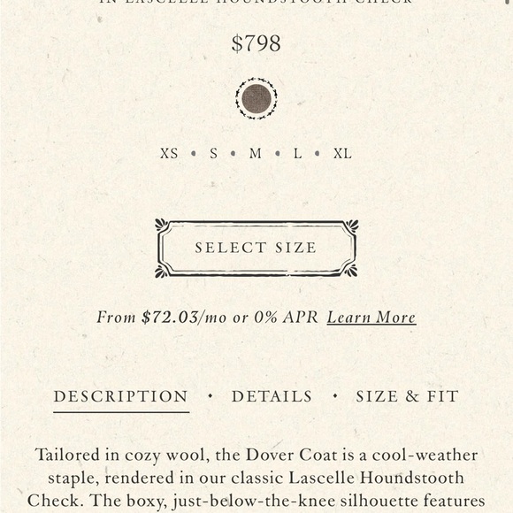 DOEN DOVER COAT IN LASCELLE HOUNDSTOOTH CHECK - Picture 11 of 11